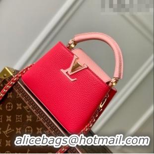 Traditional Specials Louis Vuitton Capucines Mini Bag in Taurillon Leather M21689 Rose/Pink