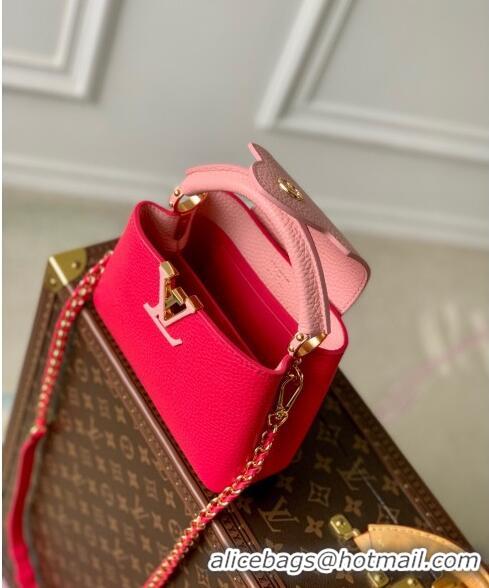 Traditional Specials Louis Vuitton Capucines Mini Bag in Taurillon Leather M21689 Rose/Pink