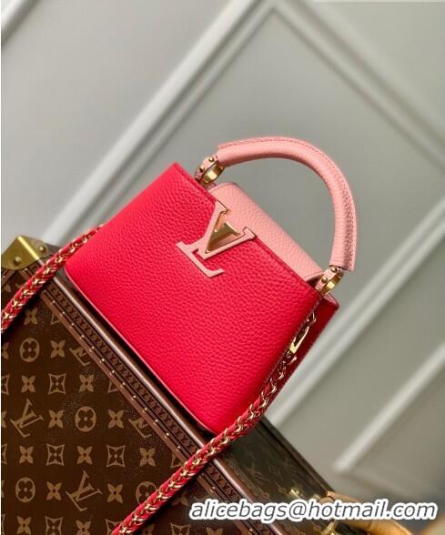 Traditional Specials Louis Vuitton Capucines Mini Bag in Taurillon Leather M21689 Rose/Pink