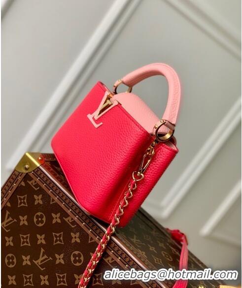 Traditional Specials Louis Vuitton Capucines Mini Bag in Taurillon Leather M21689 Rose/Pink