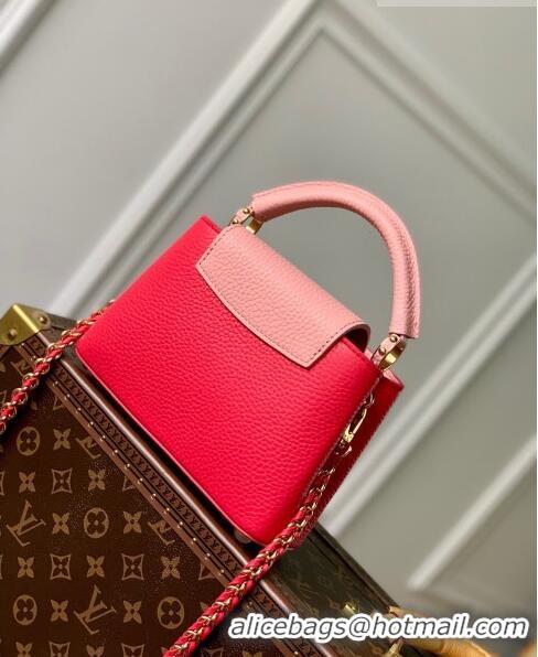 Traditional Specials Louis Vuitton Capucines Mini Bag in Taurillon Leather M21689 Rose/Pink