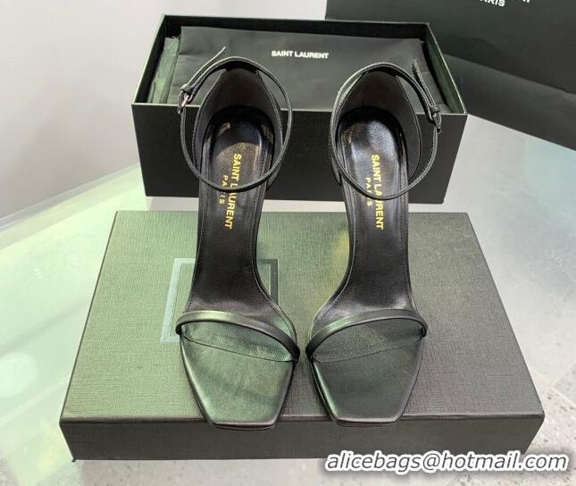 Popular Style Saint Laurent Opyum Sandals in Smooth Calfskin Black/Gold 110631