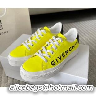 Trendy Design Givenchy City Sport Sneakers in GIVENCHY Leather Yellow 401037