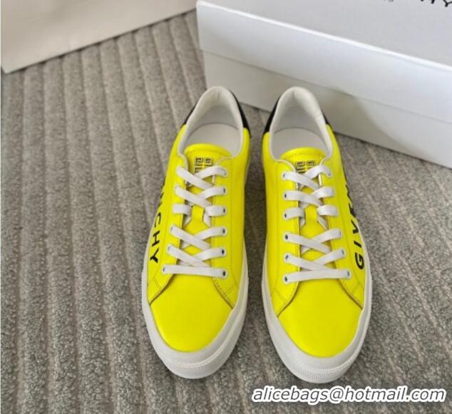 Trendy Design Givenchy City Sport Sneakers in GIVENCHY Leather Yellow 401037