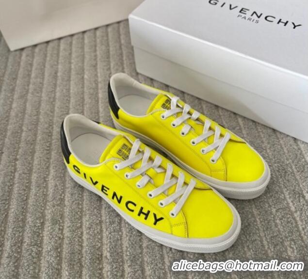 Trendy Design Givenchy City Sport Sneakers in GIVENCHY Leather Yellow 401037