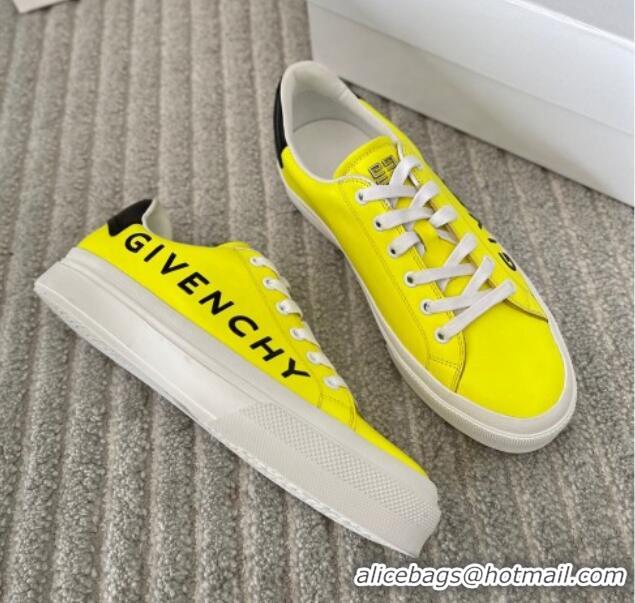 Trendy Design Givenchy City Sport Sneakers in GIVENCHY Leather Yellow 401037