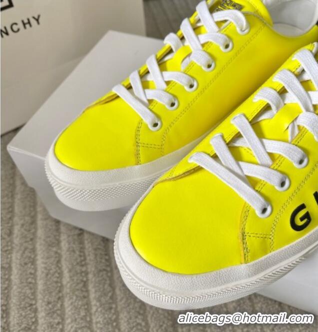 Trendy Design Givenchy City Sport Sneakers in GIVENCHY Leather Yellow 401037