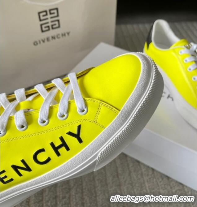 Trendy Design Givenchy City Sport Sneakers in GIVENCHY Leather Yellow 401037