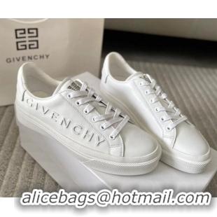 Top Design Givenchy City Sport Sneakers in GIVENCHY Leather All White 401040