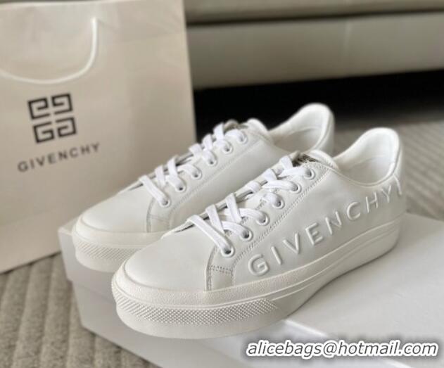 Top Design Givenchy City Sport Sneakers in GIVENCHY Leather All White 401040