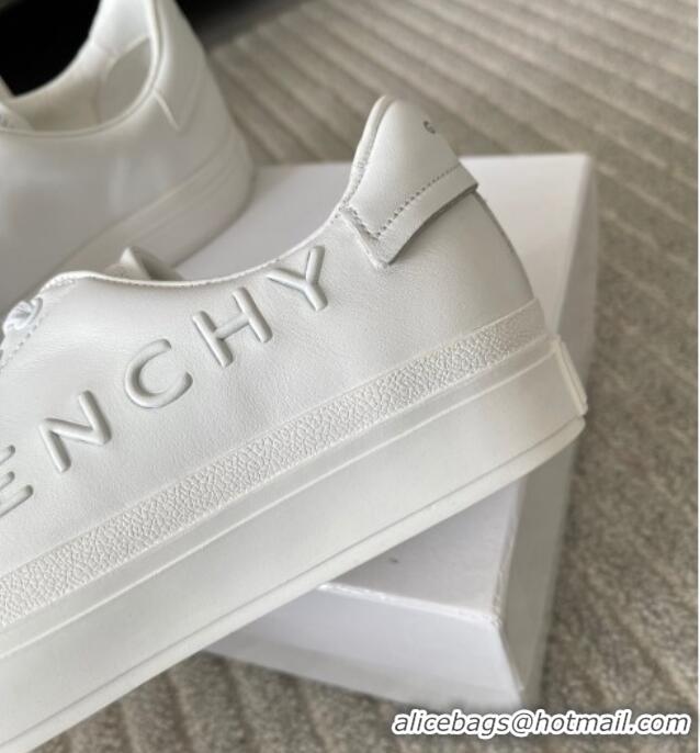 Top Design Givenchy City Sport Sneakers in GIVENCHY Leather All White 401040