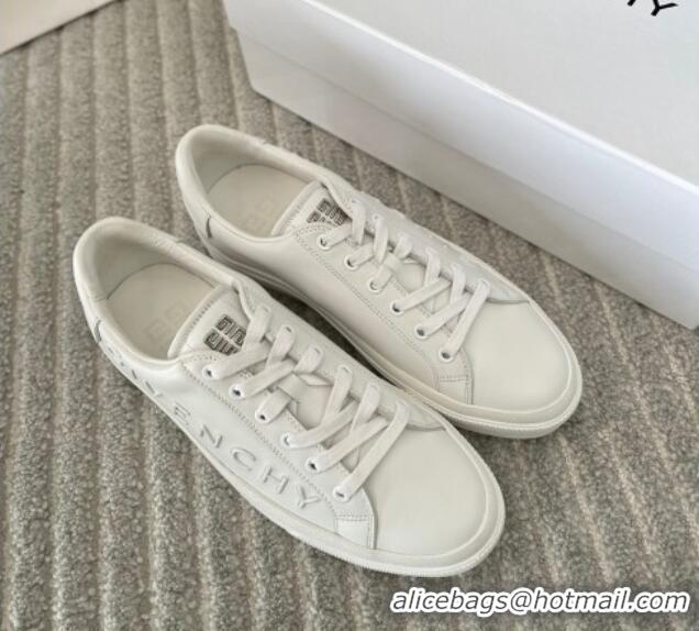 Top Design Givenchy City Sport Sneakers in GIVENCHY Leather All White 401040