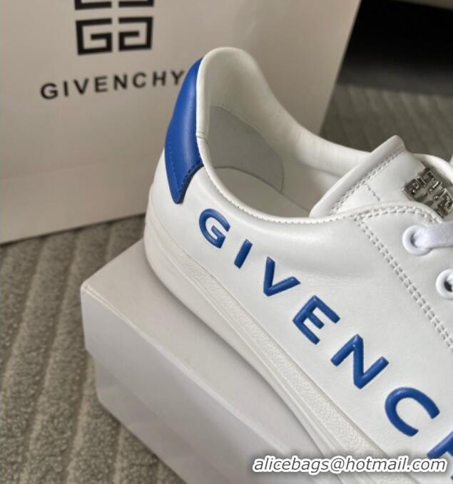 Shop Duplicate Givenchy City Sport Sneakers in GIVENCHY Leather White/Blue 401042