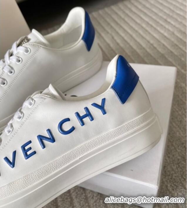 Shop Duplicate Givenchy City Sport Sneakers in GIVENCHY Leather White/Blue 401042