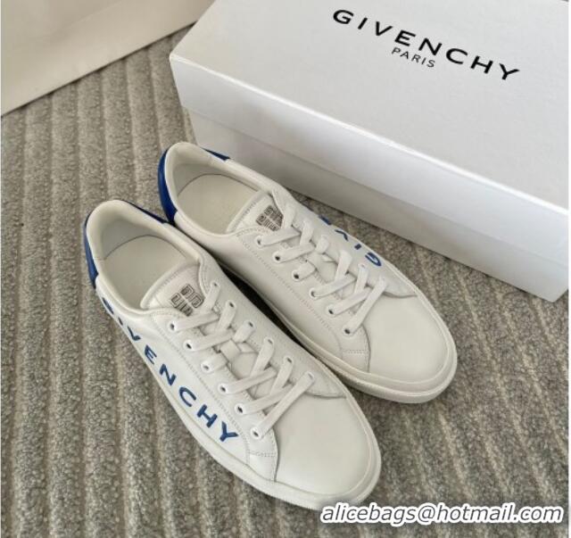 Shop Duplicate Givenchy City Sport Sneakers in GIVENCHY Leather White/Blue 401042