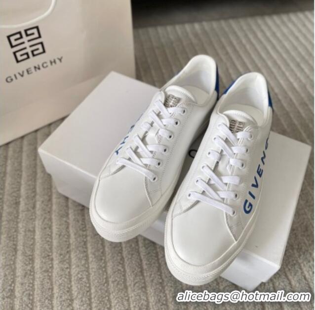 Shop Duplicate Givenchy City Sport Sneakers in GIVENCHY Leather White/Blue 401042