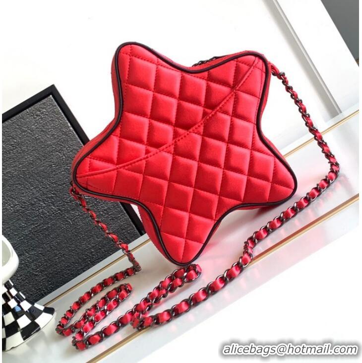 Luxury Cheap Chanel 24C Star Bag Satin AS4579 Red