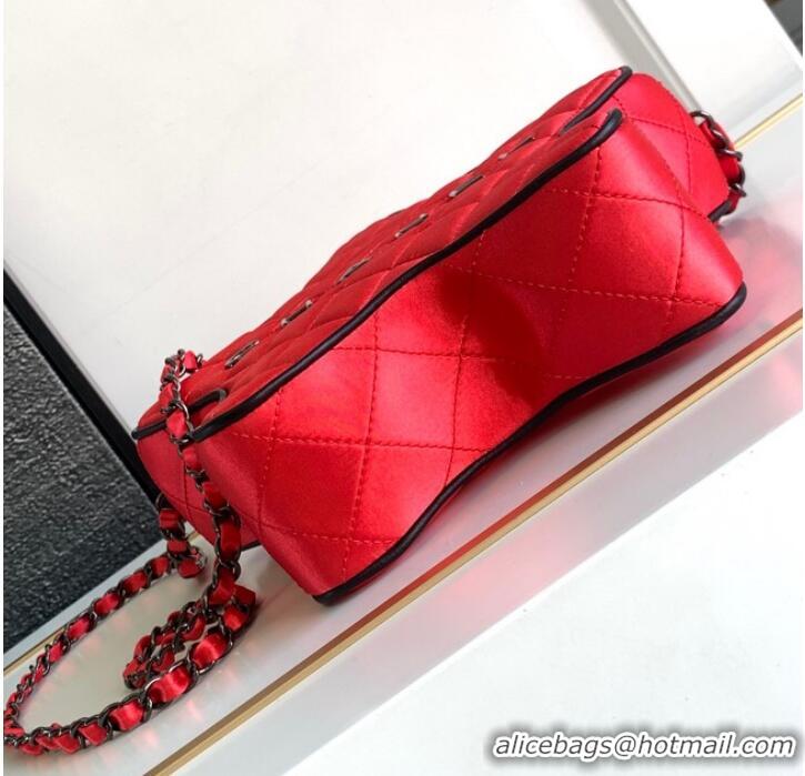 Luxury Cheap Chanel 24C Star Bag Satin AS4579 Red