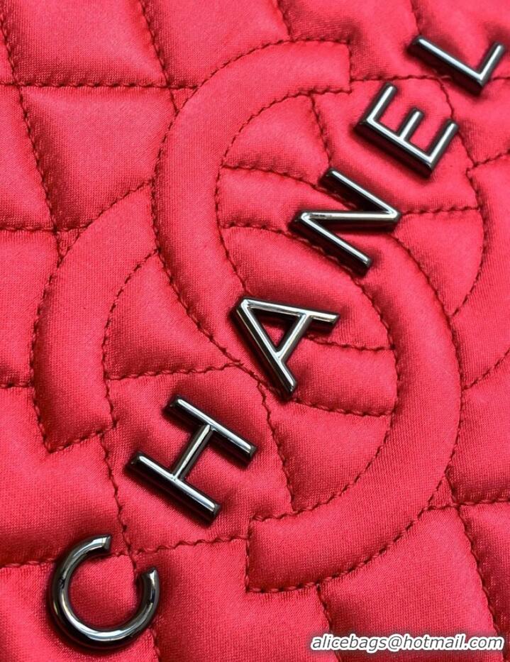 Luxury Cheap Chanel 24C Star Bag Satin AS4579 Red