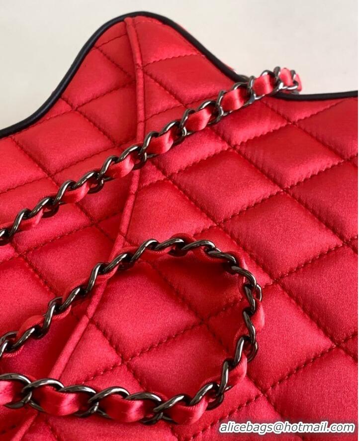 Luxury Cheap Chanel 24C Star Bag Satin AS4579 Red