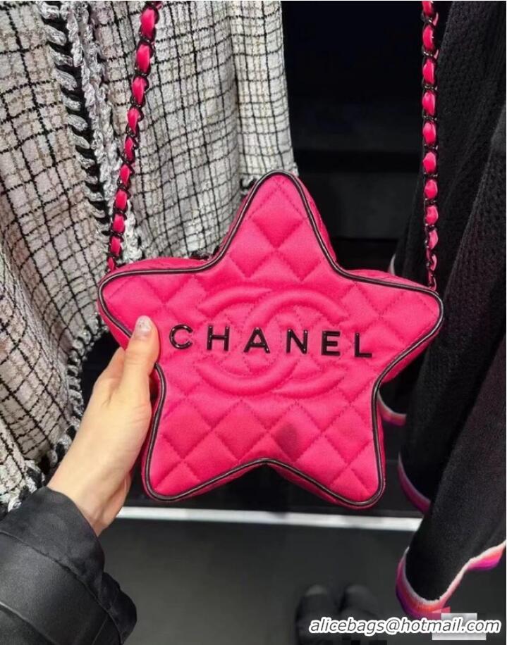 Luxury Cheap Chanel 24C Star Bag Satin AS4579 Red