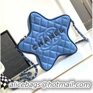 Famous Brand Chanel 24C Star Bag Satin AS4579 Blue