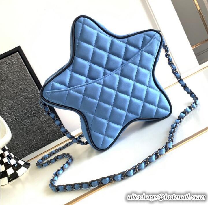 Famous Brand Chanel 24C Star Bag Satin AS4579 Blue