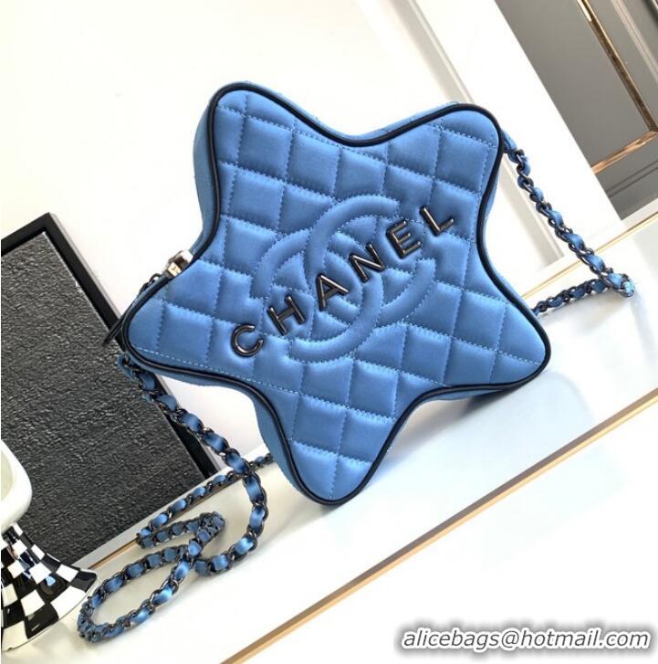 Famous Brand Chanel 24C Star Bag Satin AS4579 Blue