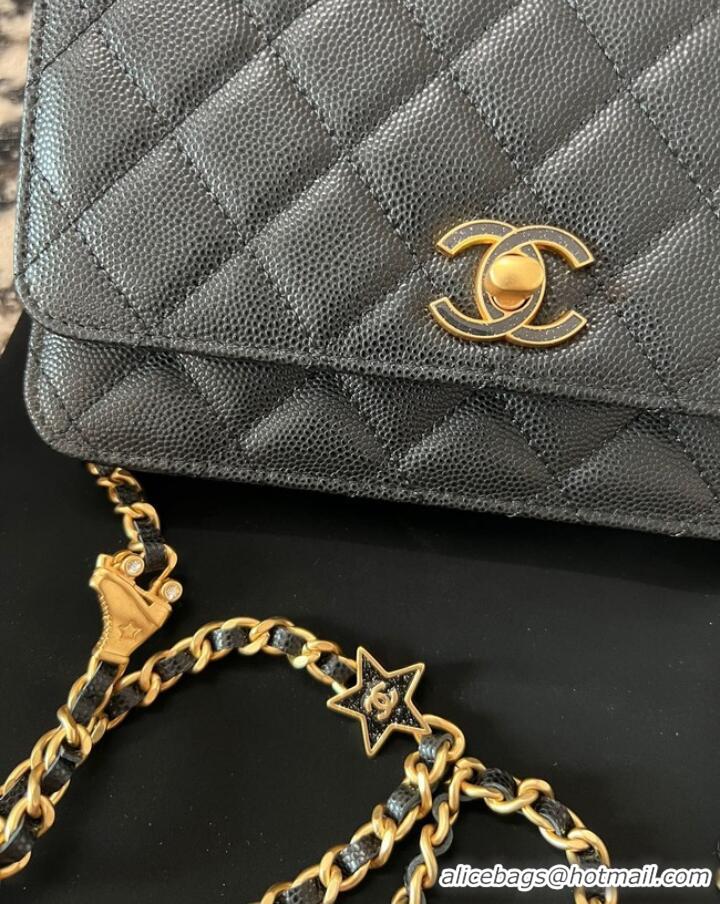 Famous Brand Chanel WALLET ON CHAIN AP3580 Black