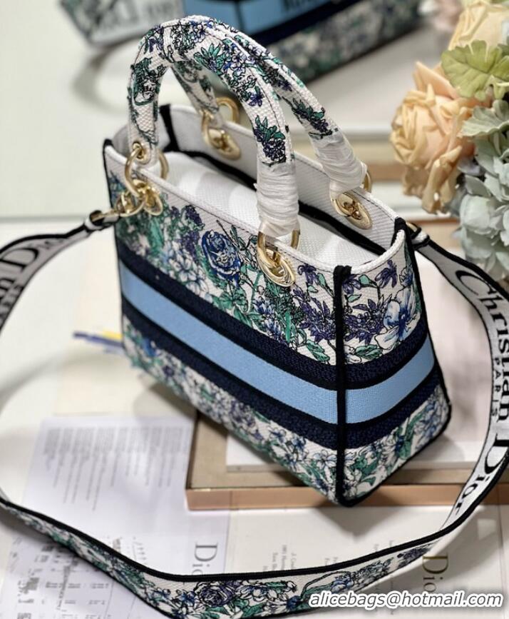 Unique Grade Dior MEDIUM LADY D-LITE BAG Embroidery M0565OE-7