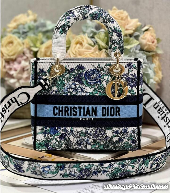 Unique Grade Dior MEDIUM LADY D-LITE BAG Embroidery M0565OE-7