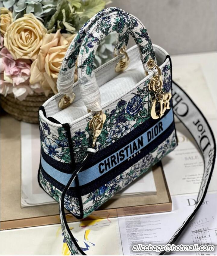 Unique Grade Dior MEDIUM LADY D-LITE BAG Embroidery M0565OE-7