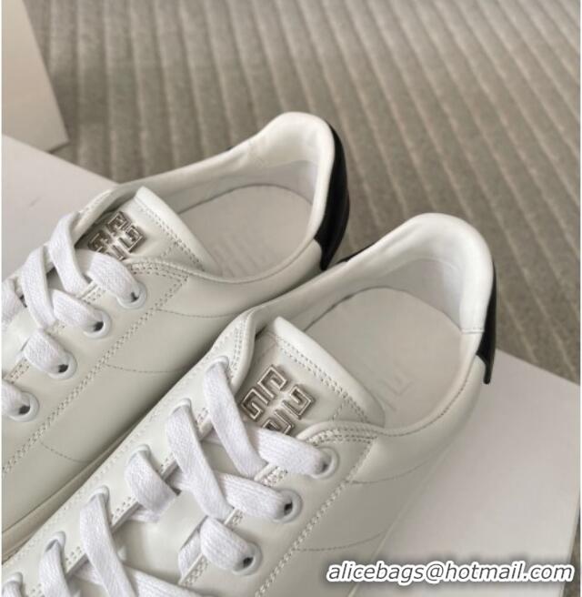 Cheap Price Givenchy City Sport Sneakers in Leather with Logo Tab White/Black 401047