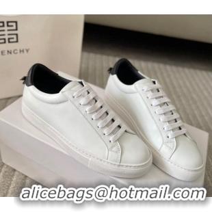 Good Quality Givenchy City Sport Sneakers in Smooth Leather with Logo Tab White/Black 401048