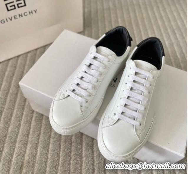 Good Quality Givenchy City Sport Sneakers in Smooth Leather with Logo Tab White/Black 401048