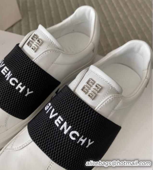 Trendy Design Givenchy City Sport Sneakers in Leather with Givenchy Strap White/Black 401053