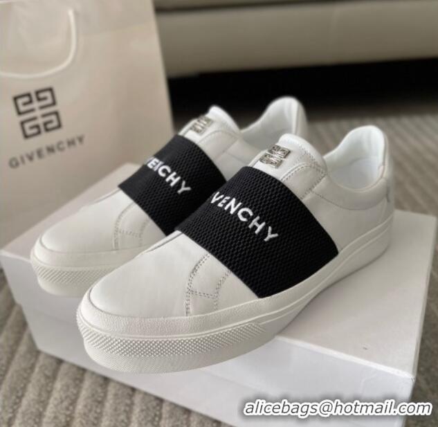 Trendy Design Givenchy City Sport Sneakers in Leather with Givenchy Strap White/Black 401053