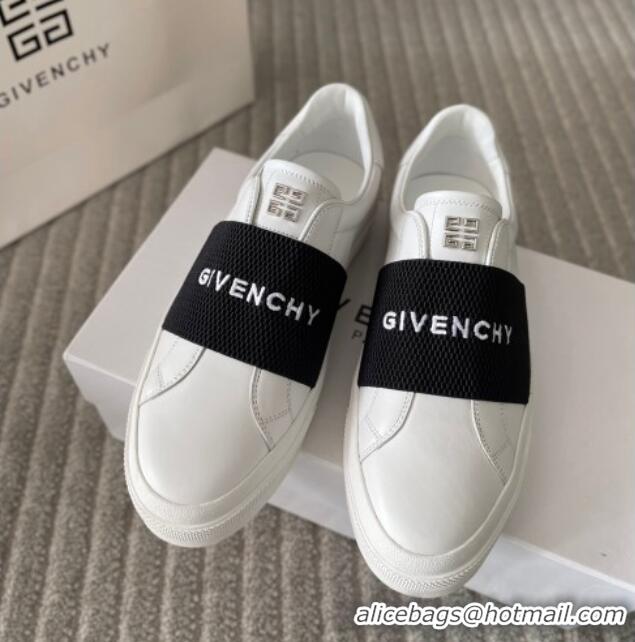 Trendy Design Givenchy City Sport Sneakers in Leather with Givenchy Strap White/Black 401053