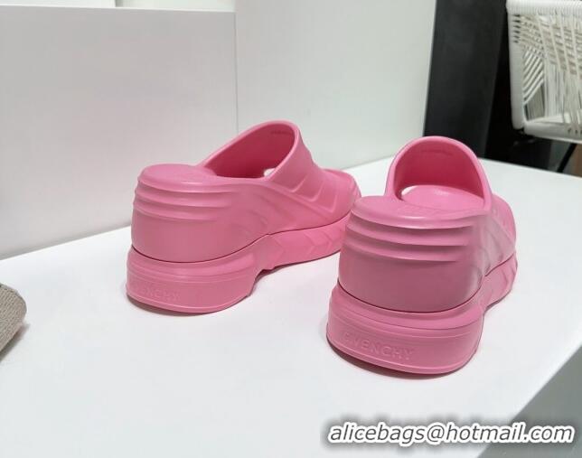 Popular Style Givenchy Marshmallow Wedge Sandals 10cm in Rubber Light Pink 704004