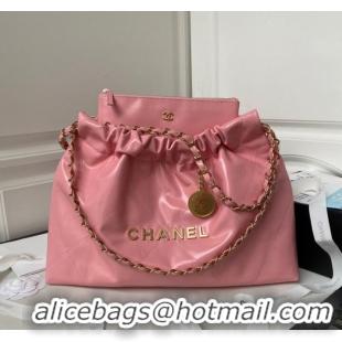 Best Price CHANEL 22 HANDBAG Calfskin & Gold-Tone Metal AS3261 Pink