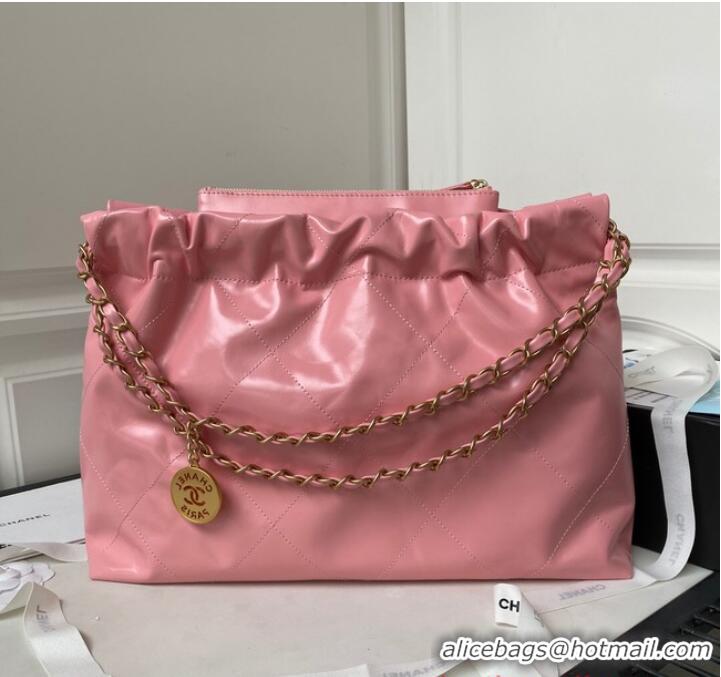 Best Price CHANEL 22 HANDBAG Calfskin & Gold-Tone Metal AS3261 Pink