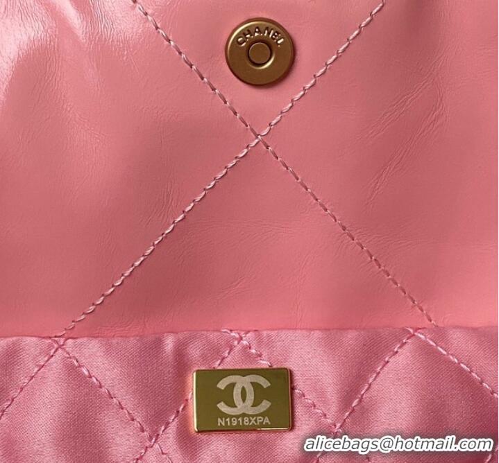 Best Price CHANEL 22 HANDBAG Calfskin & Gold-Tone Metal AS3261 Pink