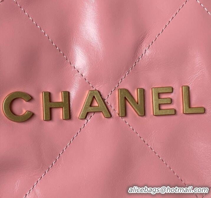 Best Price CHANEL 22 HANDBAG Calfskin & Gold-Tone Metal AS3261 Pink