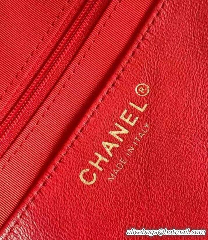 Traditional Discount Chanel CLASSIC HANDBAG AS4222 Red