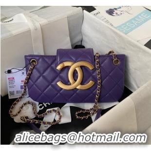 Best Price Chanel BAGUETTE BAG AS4611 Purple