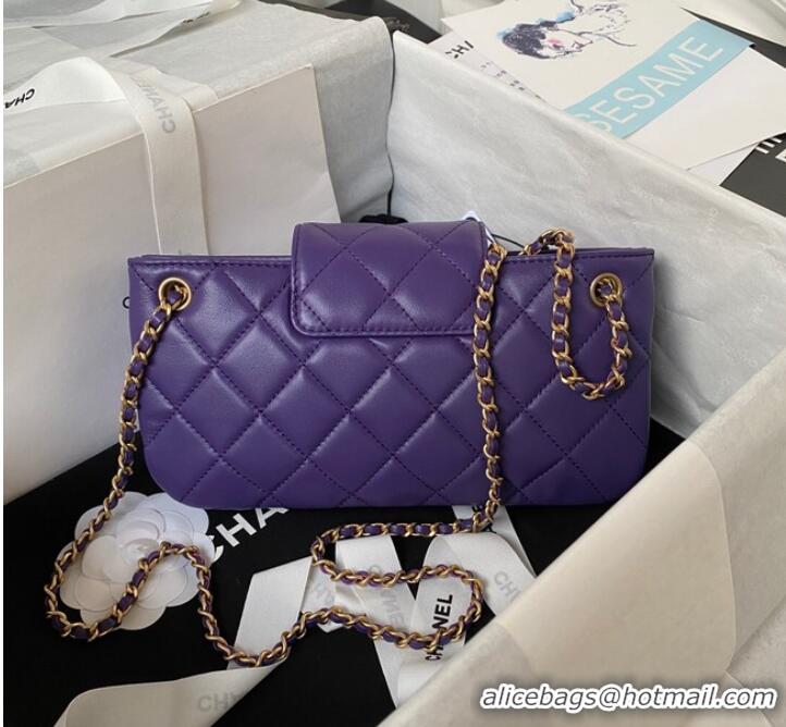 Best Price Chanel BAGUETTE BAG AS4611 Purple