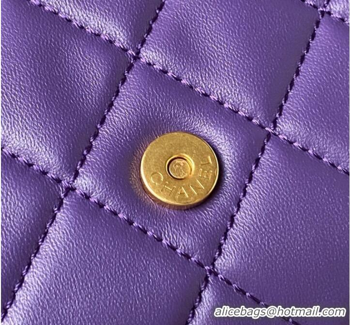 Best Price Chanel BAGUETTE BAG AS4611 Purple