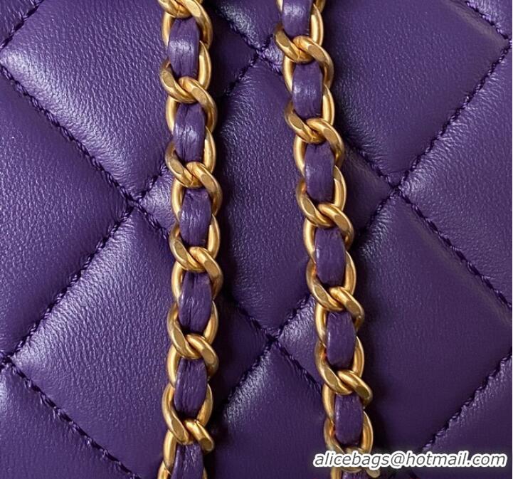 Best Price Chanel BAGUETTE BAG AS4611 Purple