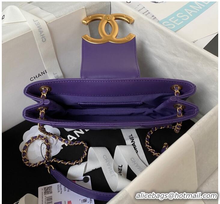 Best Price Chanel BAGUETTE BAG AS4611 Purple