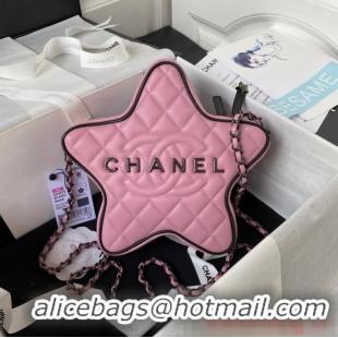 Shop Discount CHANEL STAR HANDBAG AS4579 & Guns-Tone Metal pink